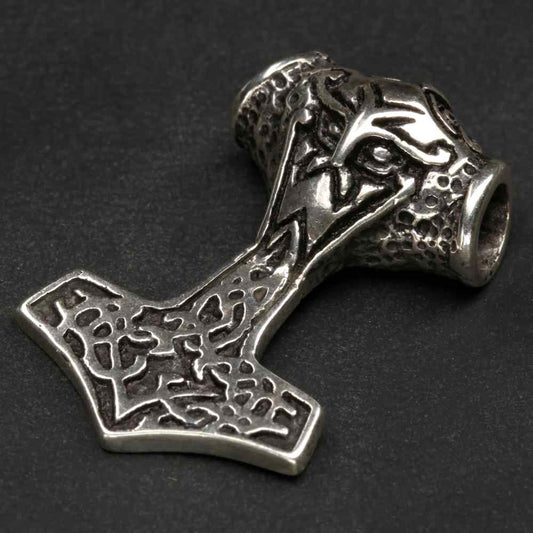 Thorshammer Wikinger 925 Silber Kettenanhänger ausgefallener Anhänger