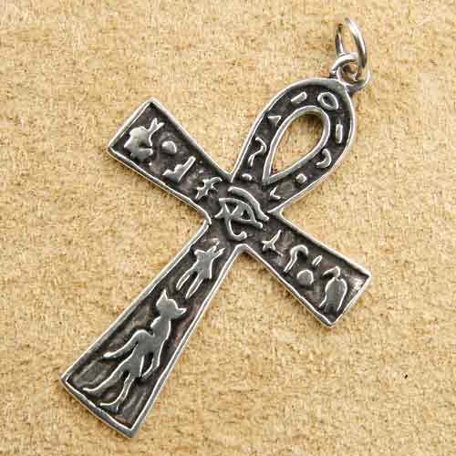 Ankh Silber Kettenanhänger Hyroglyphen