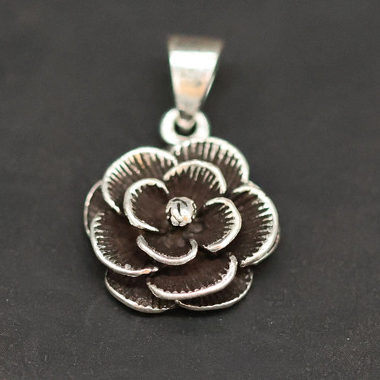 Große Rose Schmuck Silberanhänger Kettenanhänger Frauen Kinder Damen