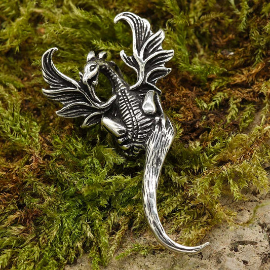 Feuervogel Anhänger Silber Fantasy Schmuck Silber