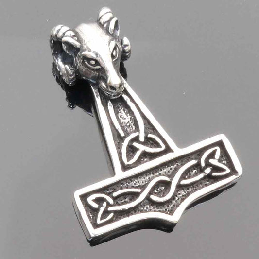 Thors Hammer Silber Kettenanhänger schwer