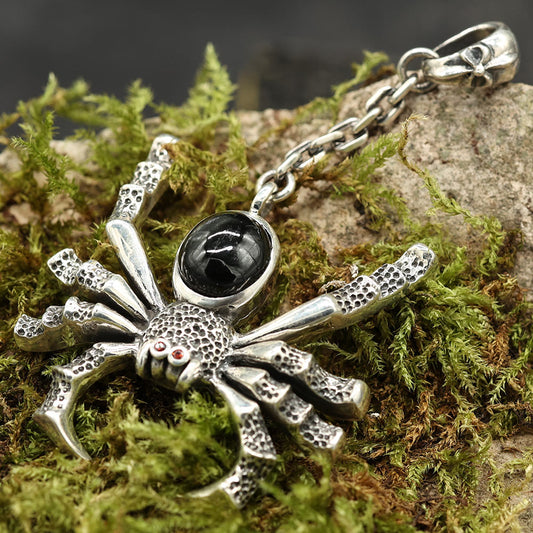 Spinnen Anhänger megagroß massiv Sterlingsilber Designer Schmuck