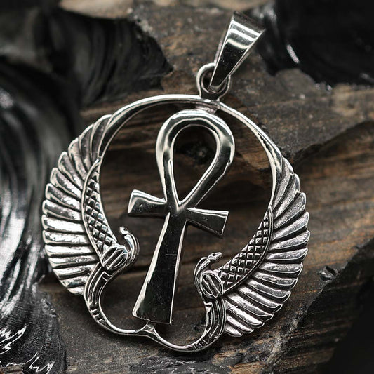 Ankh Anhänger ausgefallen 925 Sterling Silber ägyptischer Schmuck Isis