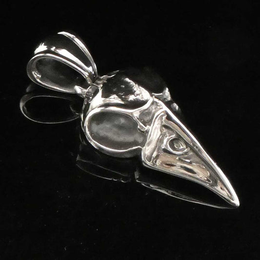 Edler sehr großer Raben Schädel Gothic Schmuck exklusiv 925er Silber
