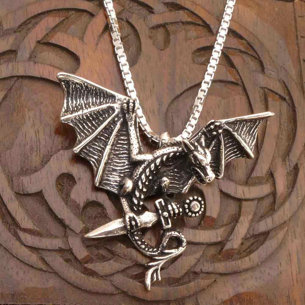 Drachenschmuck Silber
