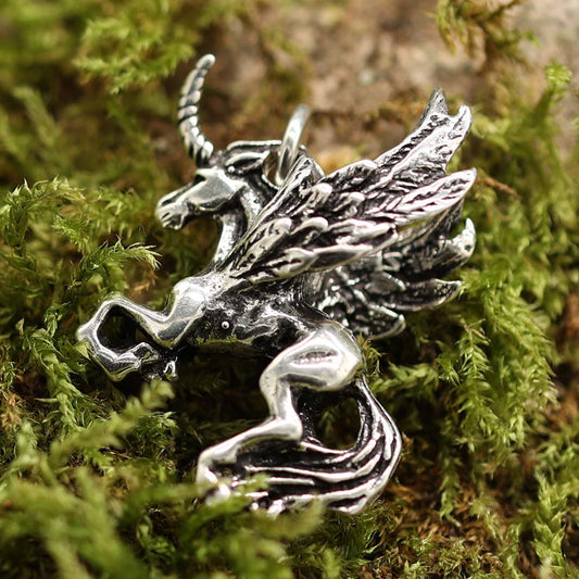 Pagasus Anhänger massiv Silber Fabelwesen Schmuck