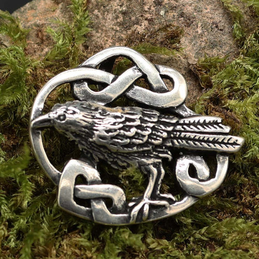 Kelten Rabe Anhänger mystischer Schmuck Sterlingsilber