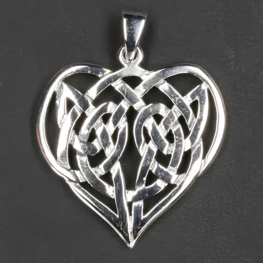 Keltisches Herz 925er Silber Anhänger edler Silberanhänger