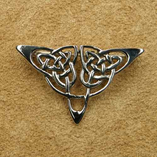 Kelten Brosche Dreieck 925 Silber