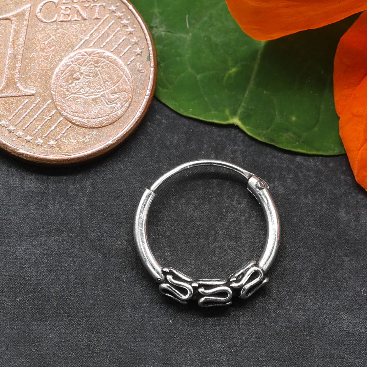 Keltische Creole Sterlingsilber Ohrring