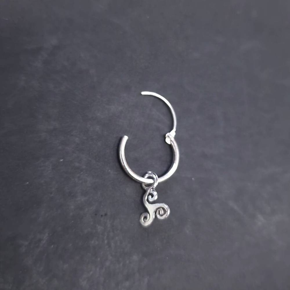 Triskele Creole 925 Silber Ohrschmuck hochwertig verarbeitet