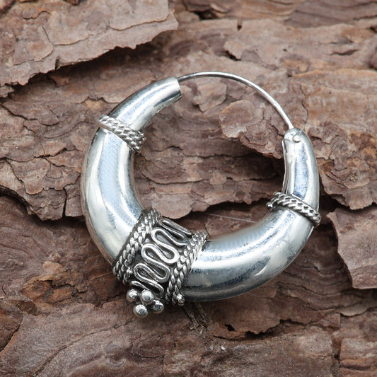 Bali Creole Mond schön verziert 925 Silber