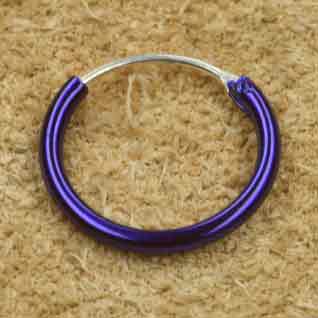 Creole blau 925 Silber 12 mm