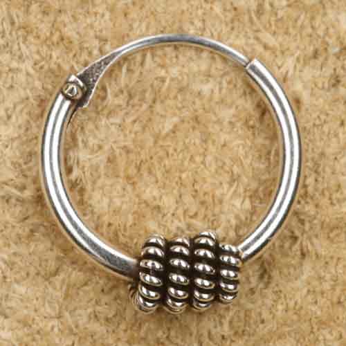 Creole 12mm verziert 925 Sterlingsilber