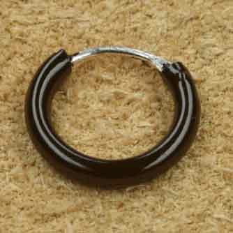 schwarze Creole 10mm / 2mm