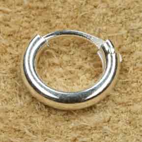 Creole 925 Silber 10mm / 2mm rund schlicht