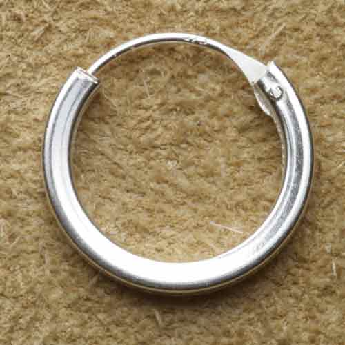 Creole glatt 16 mm 925 Sterlingsilber