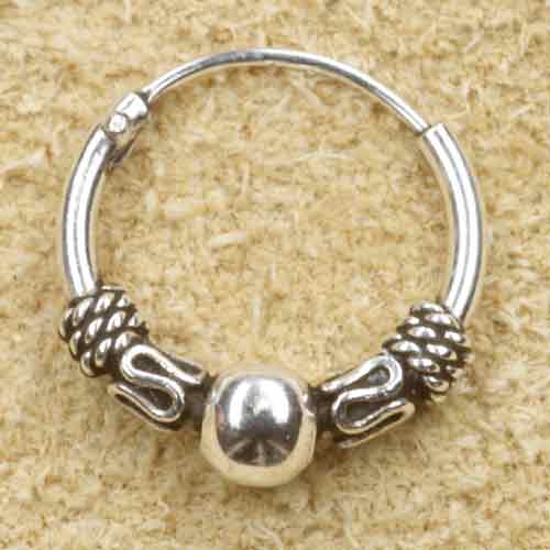 Creole 925 Silber Ohrring Schmuck Kugel 12mm