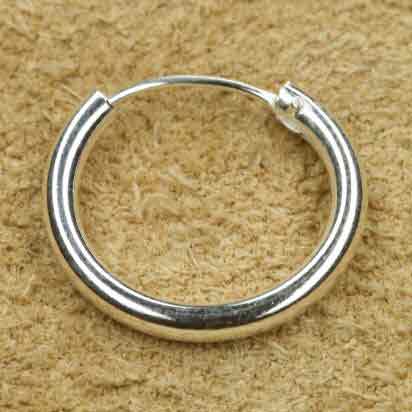 Creole glatt 925 Silber 10mm 1,5mm