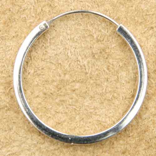 Creole glatt eckig 925 Silber 26 mm