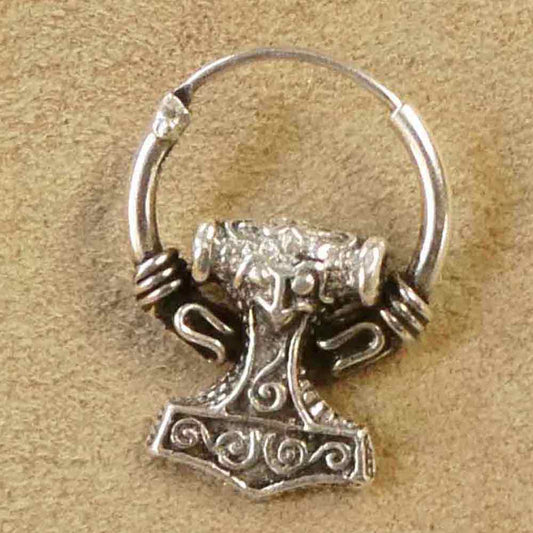 Thorshammer Creole Ohrschmuck Ohrring