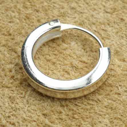 Creole 925 Silber schlicht eckig 16 mm