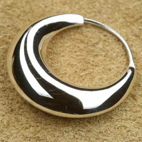 Creole Silber konisch Mond 925Silber 25mm Ø Solberschmuck Ohrring