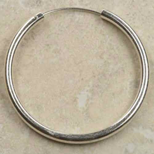 Creole Schmuck 925 Silber glatt 40mm 3mm dick