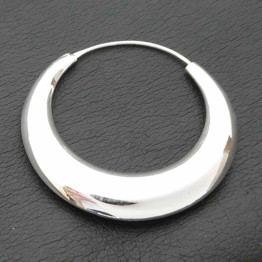 Creole Silber Ohrring Mond groß