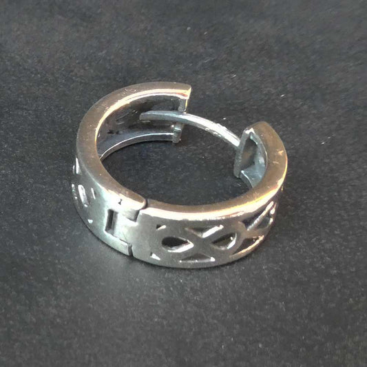 Klappcreole Ohrring Silber Ohrschmuck leichter Verschluß