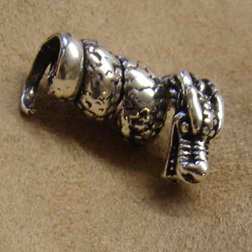 Bartklemme Drache 925 Sterlingsilber