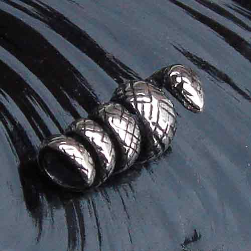 Bartschmuck Schlange Silber Wikingerschmuck