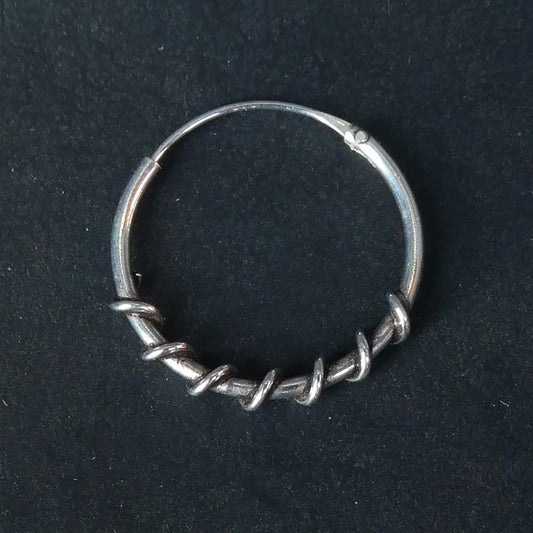 Silber Creole 925 Ohrring Kombination Ohrschmuck zeitloses design