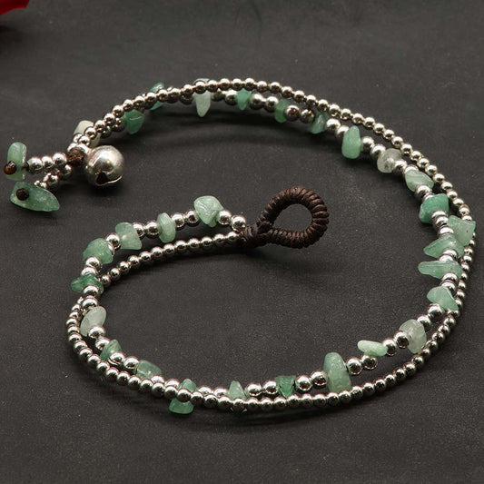 Modeschmuck Fußkette Aventurin Schmuck Sommer zeitloser Fußschmuck