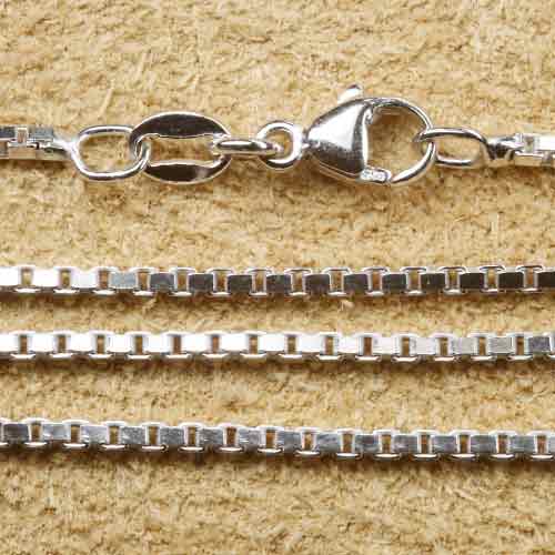 rhodinierte Silberkette Venezianerkette Schmuck Silber