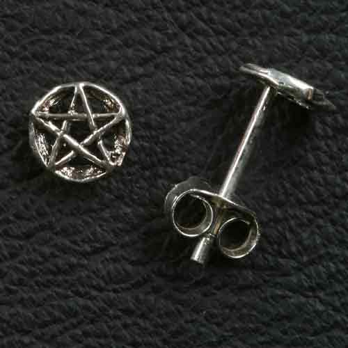 Pentagramm Ohrring 925 Silber