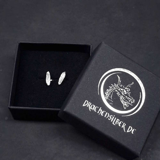 Feder Ohrring 925 Silber feiner Ohrschmuck wunderschöne Feder Ohrstecker