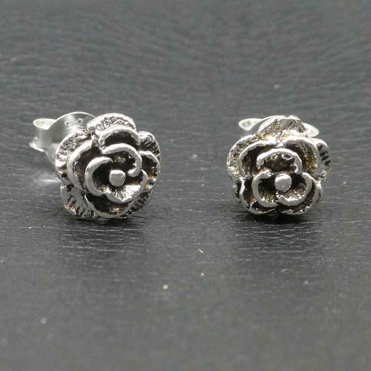 Rose Ohrstecker 925 Silber