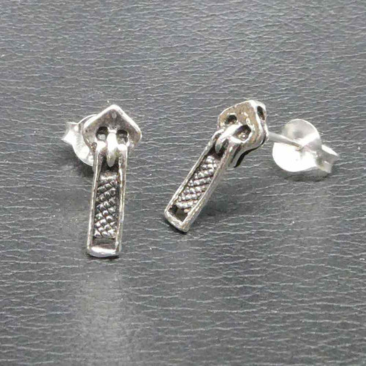 Reißverschluss Ohrstecker Ohrring Schmuck Silber 925 Ohrschmuck Sterlingsilber
