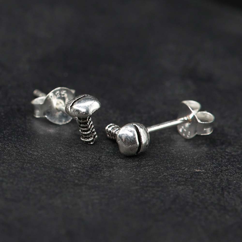 Ohrstecker für Handwerker Schraube Silber Ohrschmuck