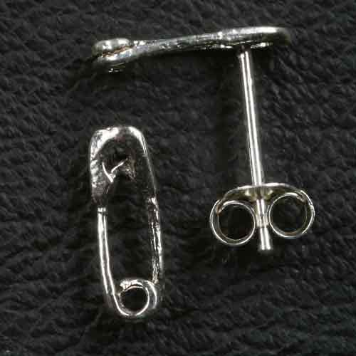 Sicherheitsnadel Ohrstecker 925 Silber