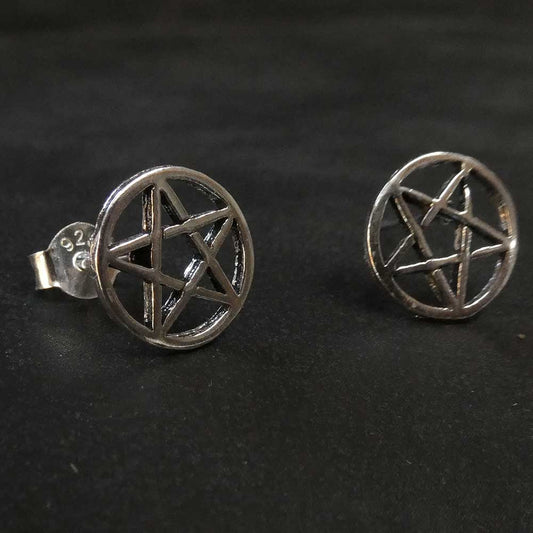 925er Silber Ohrstecker Drudenfuß Hexenstern Hexen Ohrschmuck Wicca