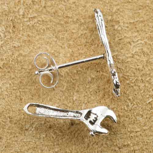 Maulschlüssel Schmuck Silber Ohrstecker