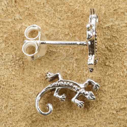 Gecko Ohrstecker Ohrschmuck 925 Silber