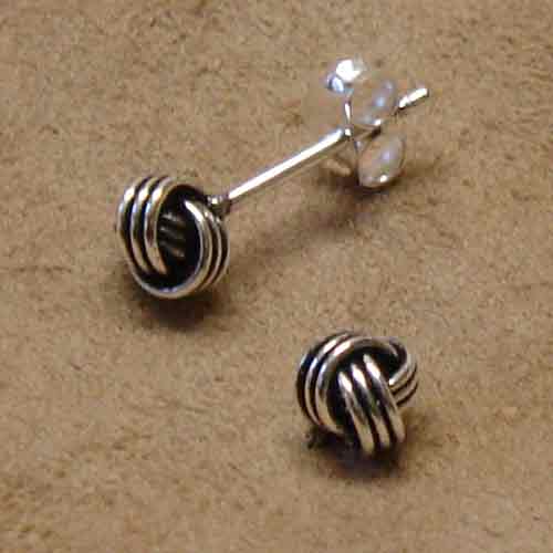 Knoten Ohrstecker 5mm Sterlingsilber
