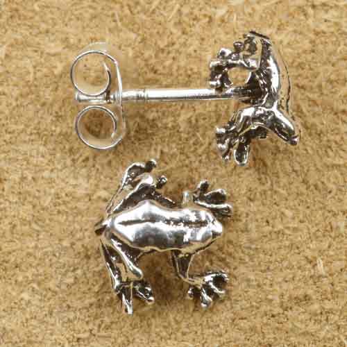 Frosch Ohrstecker 925 Silber