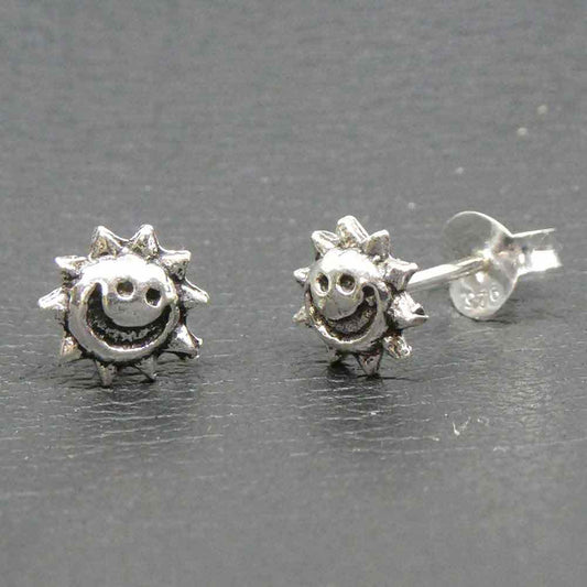 Sonnen Ohrstecker Ohrschmuck Silber