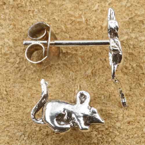 Maus Ohrstecker 925 Silber
