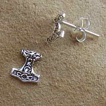 Thorshammer Ohrstecker Ohrschmuck