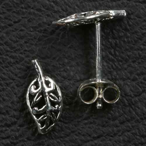 Blatt Ohrstecker 925 Silber